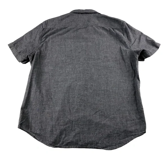 Levis Mens Large Gray Casual Button Down Short Sleeve Shirt, Standard fit - Picture 2 of 7